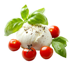 Fresh mozzarella cheese with basil and cherry tomatoes a delicious combination