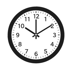 Black And White Analog Clock Showing 3 O'Clock