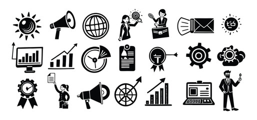 Set of religious symbols and vector icons for web design and digital marketing illustration, icon, icons, vector, set, symbol, business, computer, internet, web, illustration, sign, technology, media,