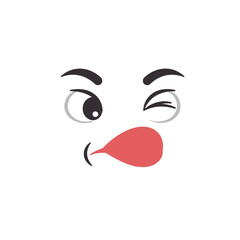 Winking Face Emoji Illustration