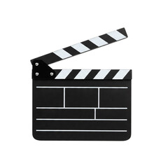 Classic black and white movie clapperboard