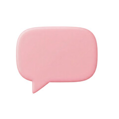 Pink chat bubble speech icon