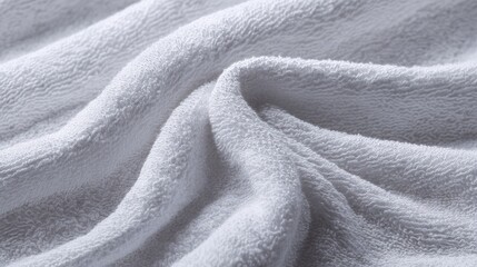 White cotton towel fabric texture