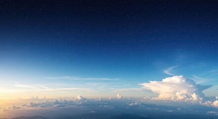 Stunning Sunset Sky with Fluffy Clouds