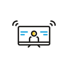 Color illustration icon for live