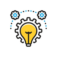 Color illustration icon for relevant