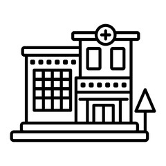 Obraz premium Hospital icon