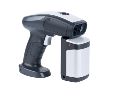Barcode scanner, isolated on transparent background