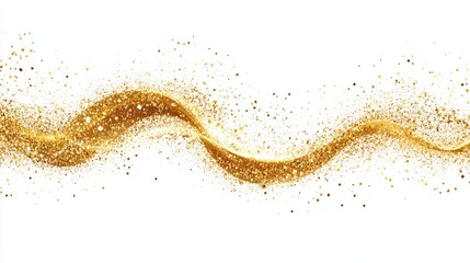 Gold glitter swirling wave