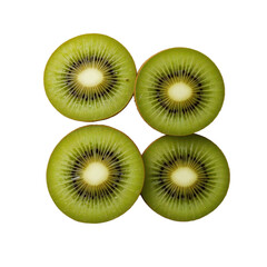Fototapeta premium Juicy Sliced Kiwis Fresh, Vibrant, and Ready to Eat