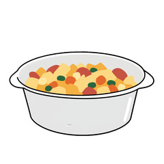 Colorful Mixed Dish In White Bowl