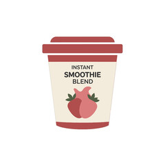 Instant Strawberry Smoothie Blend Packaging Design