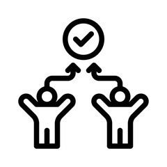 decision making line icon