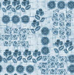 seamless pattern with snowflakes