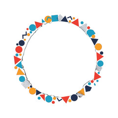Colorful Geometric Circle Frame Design