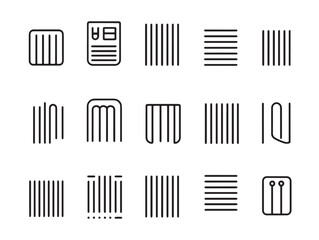 barcode line art minimalist style vector illustration concept