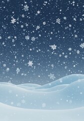 Winter's Gentle Descent: A 3D Snowscape