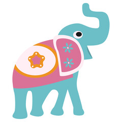 Diwali Hindu Festival Element on White Background. Flat Vector Illustration.