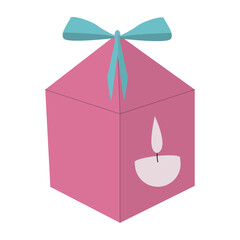 Diwali Hindu Festival Element on White Background. Flat Vector Illustration.