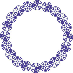 Circular border, frame, purple, for designer backgrounds