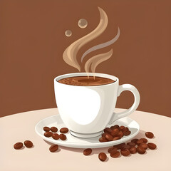 hot coffee vector