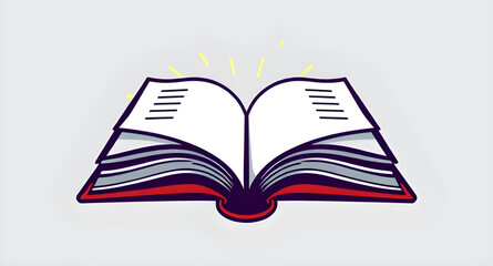 Open book icon, Book illustration, Open notebook, Book pages, Reading icon, Study icon, Book vector, Book clipart, Education icon, Open textbook, Book cover open, School icon, Knowledge symbol, Litera