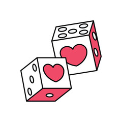 Erotic Dice Vector icon
