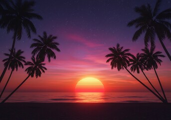 Sunset Serenade AI Generated