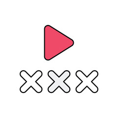 Adult Movie Vector icon