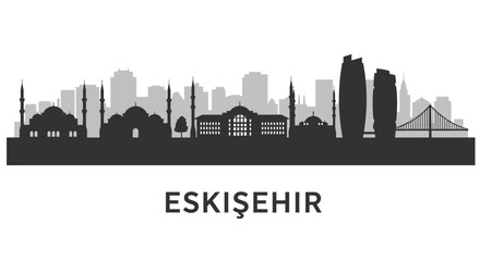 Eskisehir Turkey Skyline with Cityscape, Architecture, and Travel.