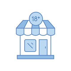 Adult Storefront Vector icon