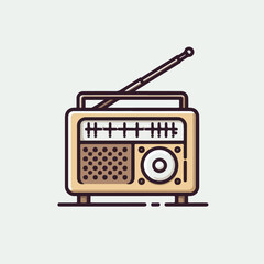 retro radio vector illustration