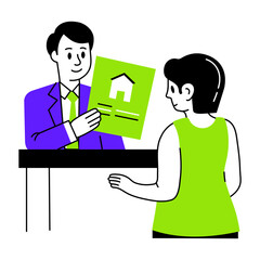 A sketchy style illustration of home mortgage