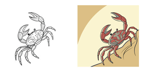 Crab Vector Icon Set – Cute and Realistic Crab Illustrations for Print & Digital Use, this high-quality Crab Vector Icon Set featuring cute, cartoon, and realistic crab designs. Perfect for beach. 