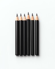 Fototapeta premium A mockup of a sketch pencil set with a branded logo on a white background