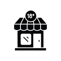 Adult Storefront Vector icon