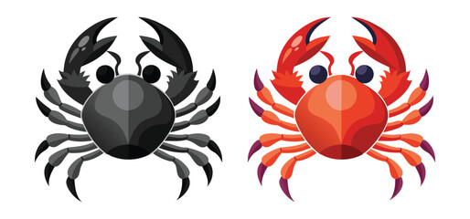 Crab Vector Icon Set – Cute and Realistic Crab Illustrations for Print & Digital Use, this high-quality Crab Vector Icon Set featuring cute, cartoon, and realistic crab designs. Perfect for beach. 