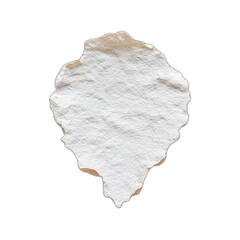 Irregular torn piece of white paper isolated transparent background perfect for design elements and textures
