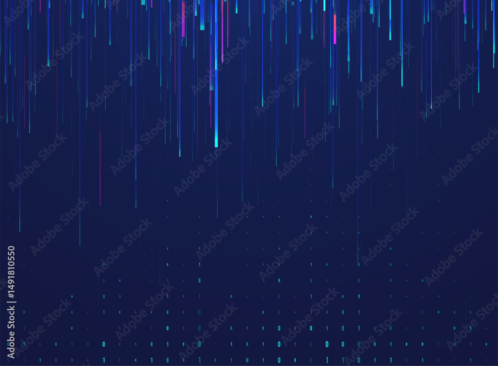 Poster abstract big data code representation. modern high-tech data background. graphic concept for your de