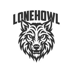 Wolf Head Tribal Logo Branding with Fierce Expression Vector Art