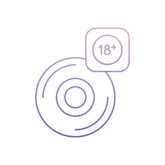 Adult movie Vector icon