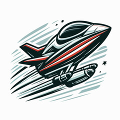 vector jet airplane