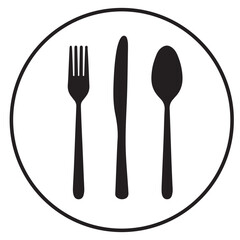 Cutlery silhouette, Cutlery vector, Cutlery illustration, silhouette, set icon, silhouette, Cutlery icon