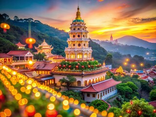 Kek Lok Si Temple Penang, Malaysia: Stunning Bokeh Night Photography