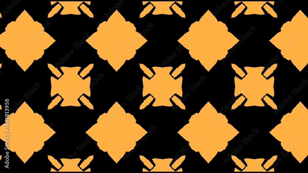 Poster modern abstract geometric pattern featuring repeating shapes of yellow and black designed for versat