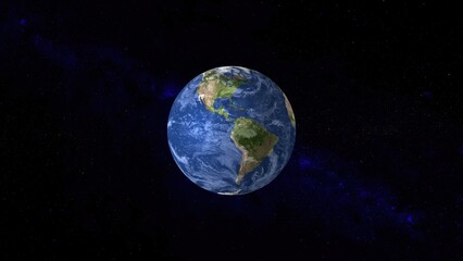 A stunning 3d rendered depiction of planet earth showcasing the vibrant colors of the continents against a starry backdrop