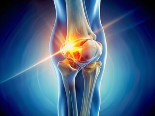 Naklejka premium Long Exposure Photography of Normal Human Knee Joint Anatomy