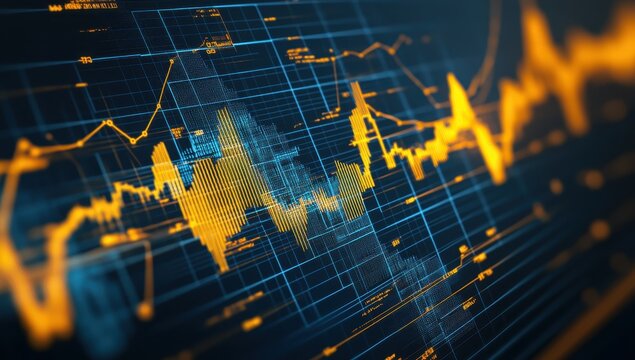Complex financial data on a digital screen