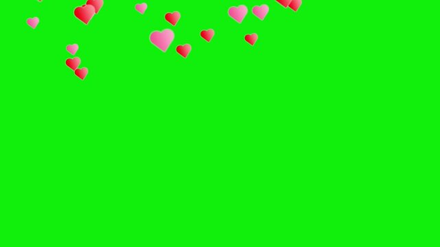 Lovely hearts animation video. 