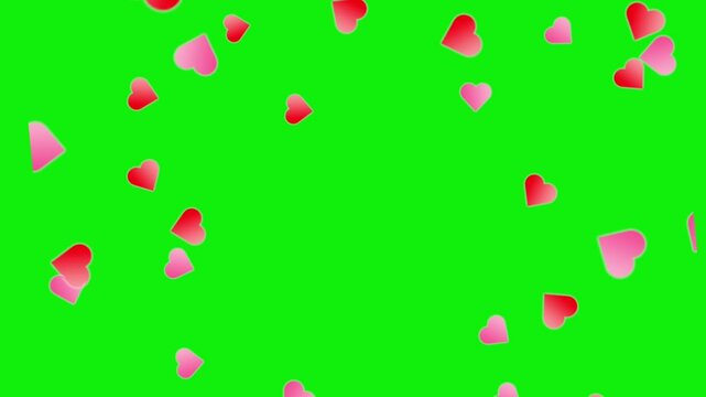 Lovely hearts animation video. 
